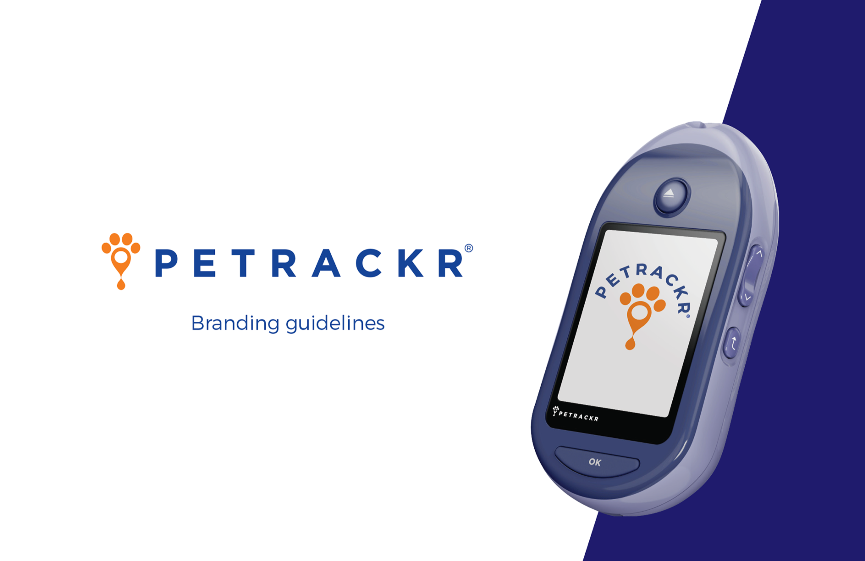 Petrackr branding guidelines and blood glucose monitor